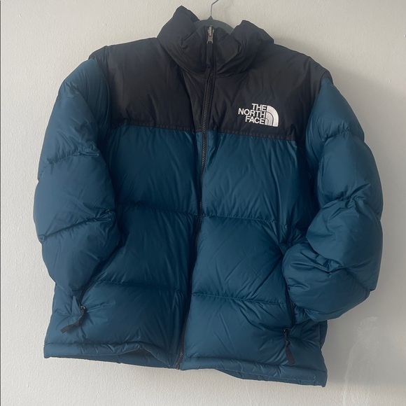 The North Face Teal and Black Down Jacket